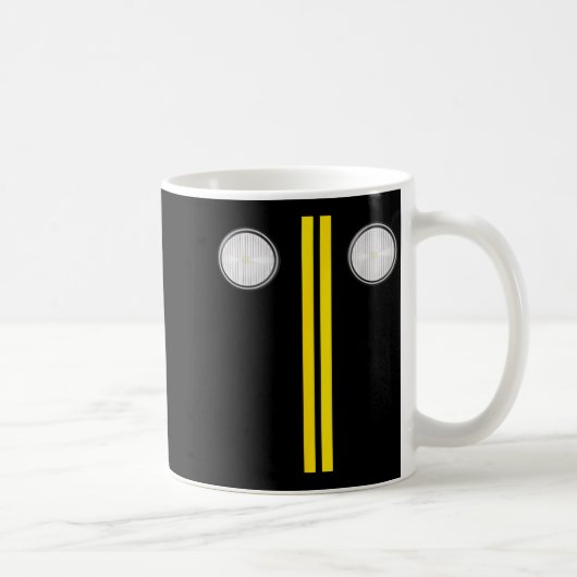Headlights With Road Markings Funny Halloween Cost コーヒーマグカップ (右)