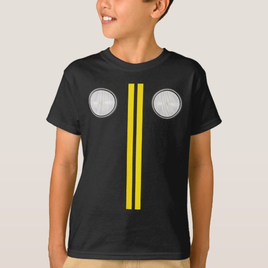 Headlights With Road Markings Funny Halloween Cost Tシャツ (正面)