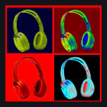 Headphone Four Colors Pop Art Poster Print ポスター<br><div class="desc">Hip Hop,  R&B,  Rock,  Heavy Metal,  Techno,  Punk,  Rap,  Classic,  African American,  Jazz... . We love music,  we love listening cds,  radio. Enjoying watching video clibs,  mixes,  remixes,  covers.</div>