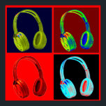 Headphone Four Colors Pop Art Poster Print ポスター<br><div class="desc">Hip Hop,  R&B,  Rock,  Heavy Metal,  Techno,  Punk,  Rap,  Classic,  African American,  Jazz... . We love music,  we love listening cds,  radio. Enjoying watching video clibs,  mixes,  remixes,  covers.</div>