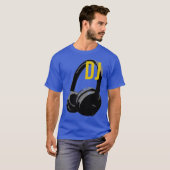 Headphone Pop Art DJ Disc Jockey Retro Tシャツ (正面フル)
