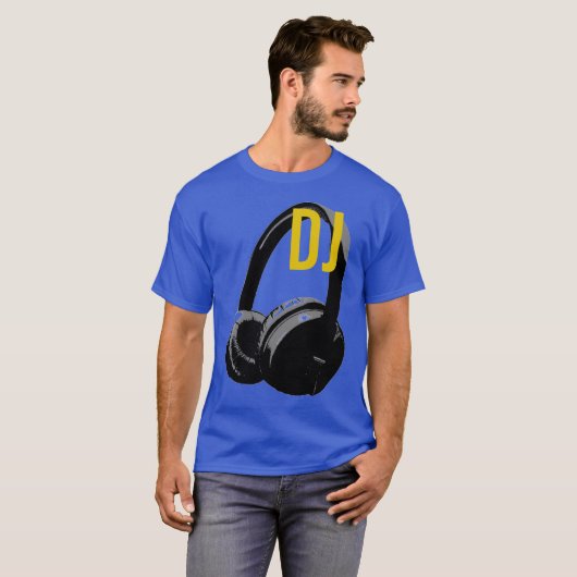Headphone Pop Art DJ Disc Jockey Retro Tシャツ (正面フル)