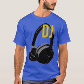 Headphone Pop Art DJ Disc Jockey Retro Tシャツ (正面)