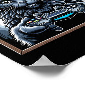 Headphone Video Game Nebelung Cat Gaming  ポスター (角)