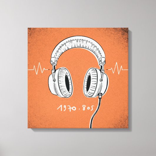 Headphones 1970–80s  キャンバスプリント (正面)