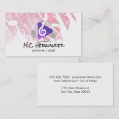 Headphones | Musical Note | Play Button 名刺 (正面/裏面)