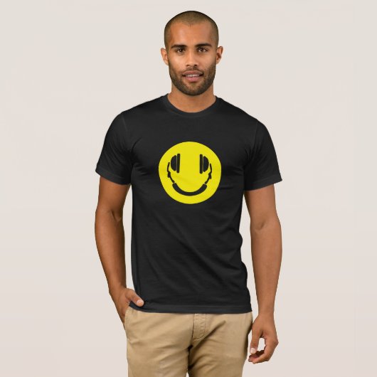 Headphones Smile Tシャツ (正面フル)