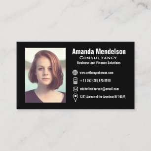 Headshotおよび社会的な媒体アイコン 名刺