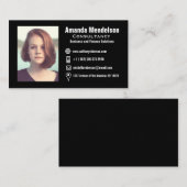 Headshotおよび社会的な媒体アイコン 名刺 (正面/裏面)