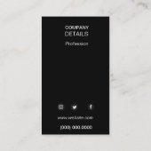 Headshotの写真撮影カード 名刺 (裏面)