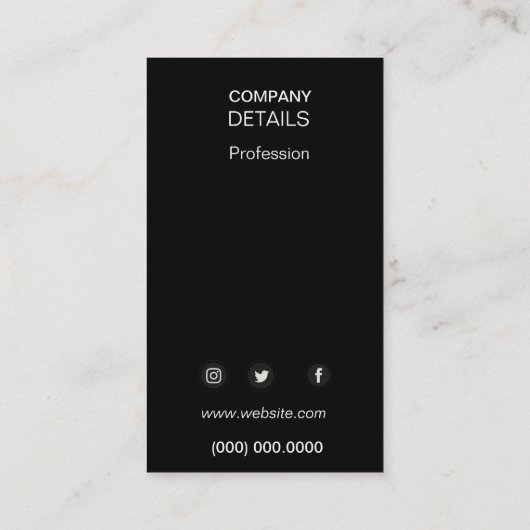 Headshotの写真撮影カード 名刺 (裏面)