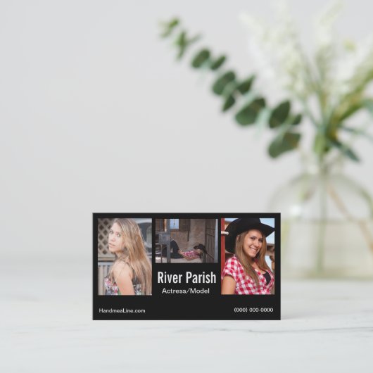 Headshotの名刺モデルか俳優 名刺 (スタンド正面)