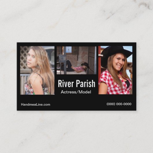 Headshotの名刺モデルか俳優 名刺 (正面)