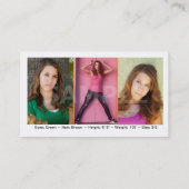 Headshotの名刺-味方されるモデル及び俳優2 名刺 (裏面)