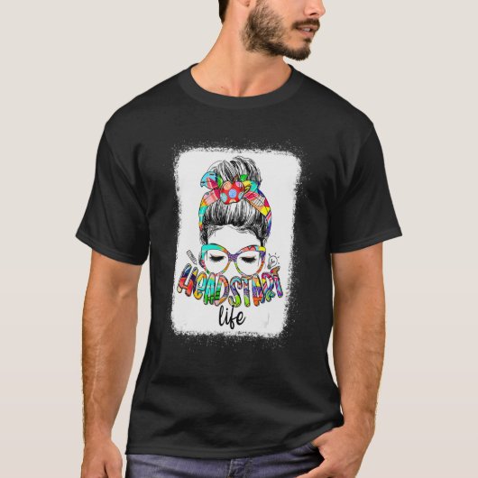 Headstart Life Messy Bun Back To School Headstart  Tシャツ (正面)