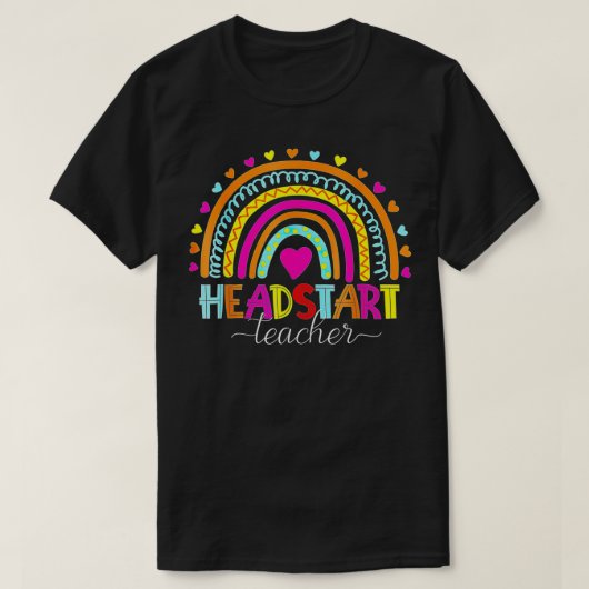 Headstart Teacher Squad Rainbow Cute Teacher Back  Tシャツ (デザイン正面)