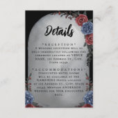 Headstone Floral Gothic Wedding Details エンクロージャーカード (正面)