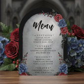 Headstone Floral Gothic Wedding Menu 招待状