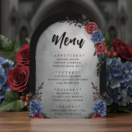 Headstone Floral Gothic Wedding Menu 招待状