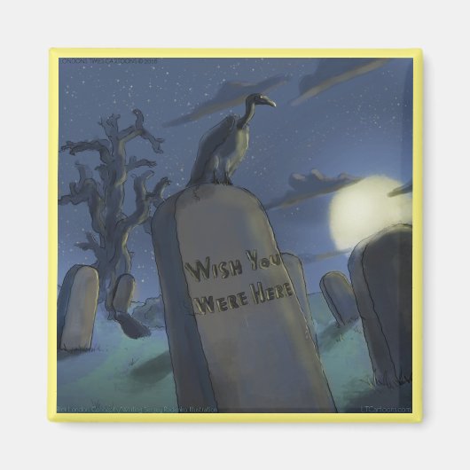 Headstone Invitational 面白いハロウィンマグネット マグネット (正面)