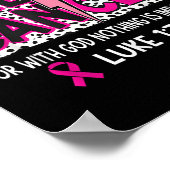 Heal Cancer 信じ God Christian Breast Cancer Aw ポスター (角)