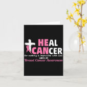 Heal Cancer Christian Believe God Breast Cancer Aw カード (黄色い花)