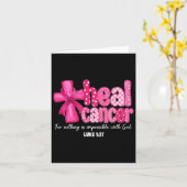 Heal Cancer Christian God 信じ Breast Cancer Wo カード (黄色い花)