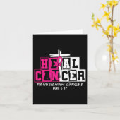 Heal Cancer Jesus Christian Pink Breast Cancer Awa カード (黄色い花)