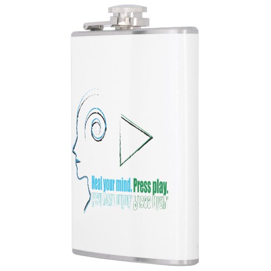 Heal your mind. Press play フラスク (左)
