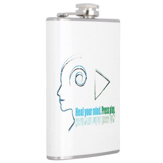 Heal your mind. Press play フラスク (右)
