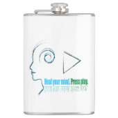 Heal your mind. Press play フラスク (正面)