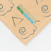 Heal your mind. Press play フリースブランケット (角)