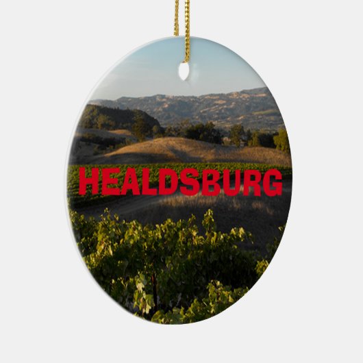 Healdsburgのワインの里のクリスマスのオーナメント セラミックオーナメント (右)