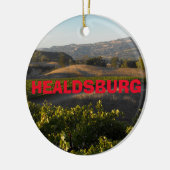 Healdsburgのワインの里のクリスマスのオーナメント セラミックオーナメント (左)