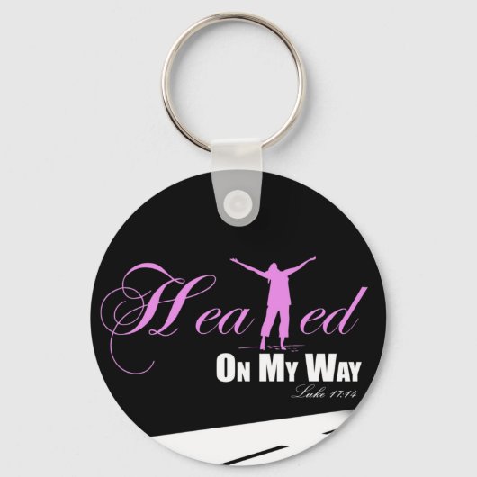 Healed on my Way (Pink &, Black )キーチェーン キーホルダー (正面)