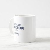 Healer Doctor in the Galaxy Typography Design コーヒーマグカップ (正面左)