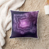 Healing Crystal Slice Amethyst Geode Art クッション (ブランケット)