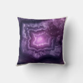 Healing Crystal Slice Amethyst Geode Art クッション (裏面)