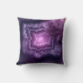 Healing Crystal Slice Amethyst Geode Art クッション (正面)