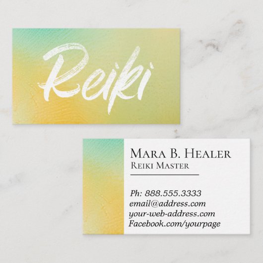*~* Healing Energy Master霊気の霊気開業者 名刺 (正面/裏面)