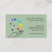 Healing Hand Logo Reiki, Healer, Wellness Sage  名刺 (裏面)