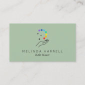 Healing Hand Logo Reiki, Healer, Wellness Sage  名刺 (正面)