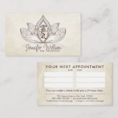 Healing Hands霊気シンボルinロータススケッチ 名刺 (正面/裏面)