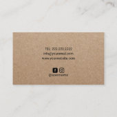 Healing Hands & Heart Massage Therapy Rustic Kraft 名刺 (裏面)