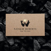 Healing Hands & Heart Massage Therapy Rustic Kraft 名刺