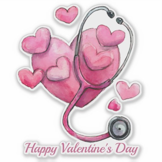 Healing Hearts Valentine Design シール (正面)