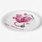 Healing Hearts Valentine Design ペーパープレート (アングル)