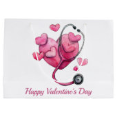 Healing Hearts Valentine Design ラージペーパーバッグ (裏面)