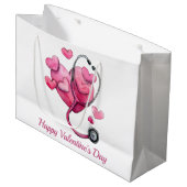 Healing Hearts Valentine Design ラージペーパーバッグ (正面アングル)