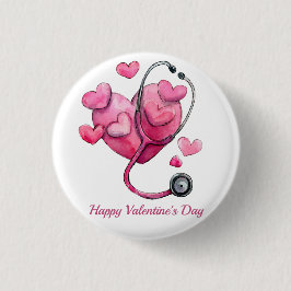 Healing Hearts Valentine Design 缶バッジ